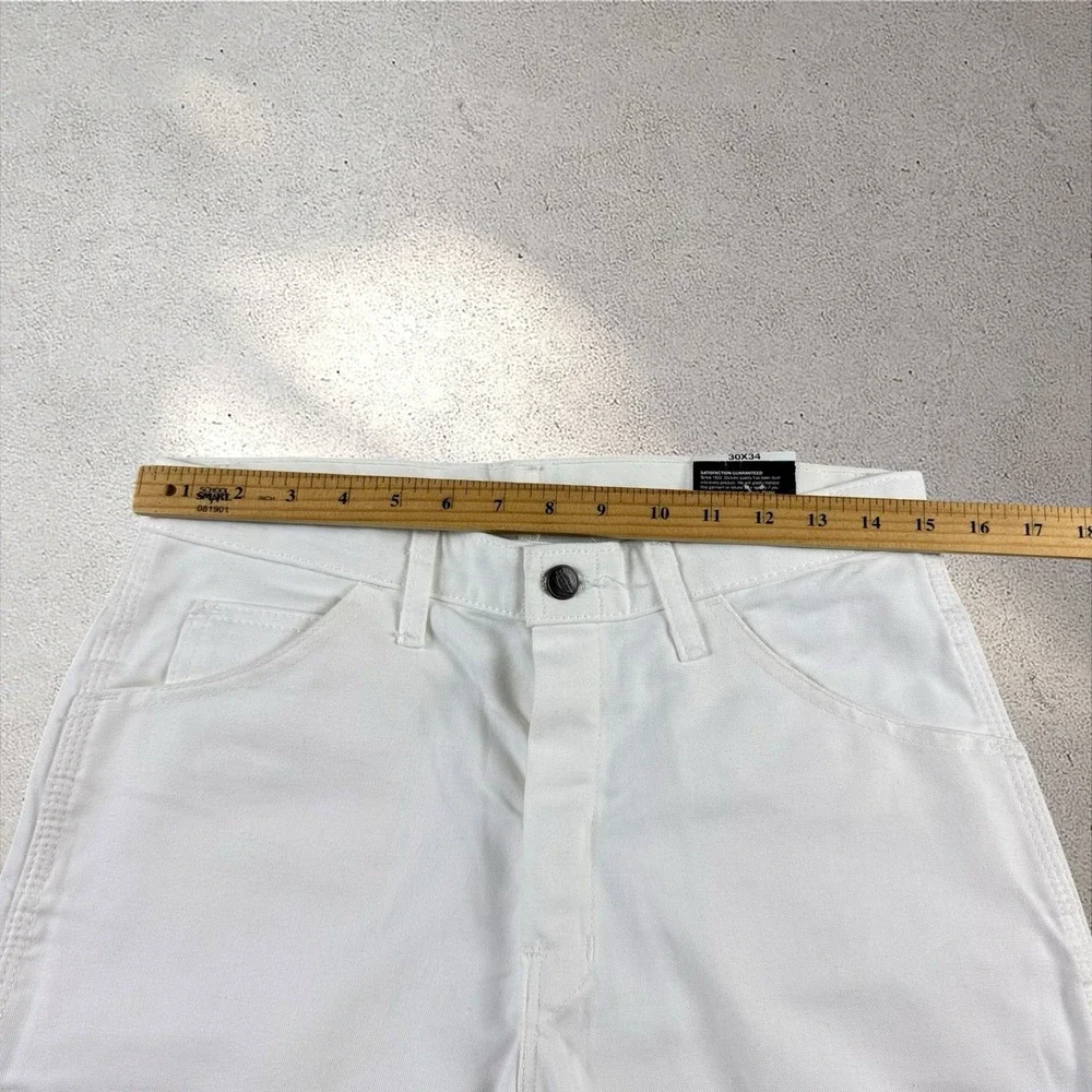 NWT Dickies Sherwin Williams Painter Pants Mens 30x34 White Utility Workwear